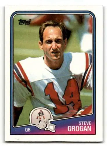 1988 Topps #176 Steve Grogan New England Patriots Football Card with original gloss