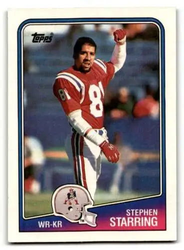 Stephen Starring 1988 Topps #182 New England Patriots football card with original gloss