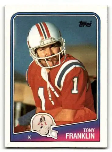 1988 Topps #183 Tony Franklin New England Patriots Football Card with original gloss