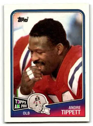 1988 Topps #186 Andre Tippett New England Patriots football card with original gloss