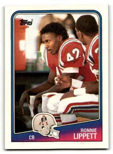 1988 Topps Ronnie Lippett New England Patriots football card with original gloss