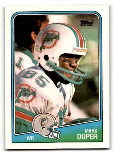 Mark Duper Miami Dolphins football card in original gloss from 1988 Topps #193
