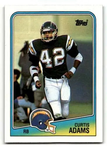 Curtis Adams football card 1988 Topps #206 original gloss San Diego Chargers