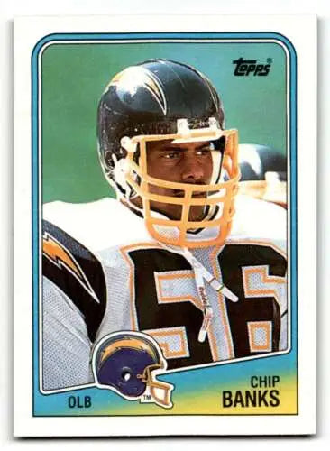 1988 Topps #208 Chip Banks San Diego Chargers Football Card with original gloss