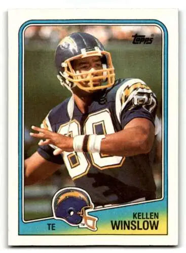 Original gloss 1988 Topps #209 Kellen Winslow San Diego Chargers Football Card EX