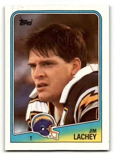 Jim Lachey San Diego Chargers Football Card with original gloss 1988 Topps #211