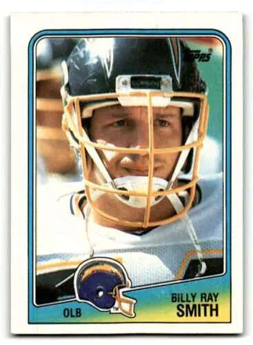Billy Ray Smith 1988 Topps football card showcasing original gloss in EX condition