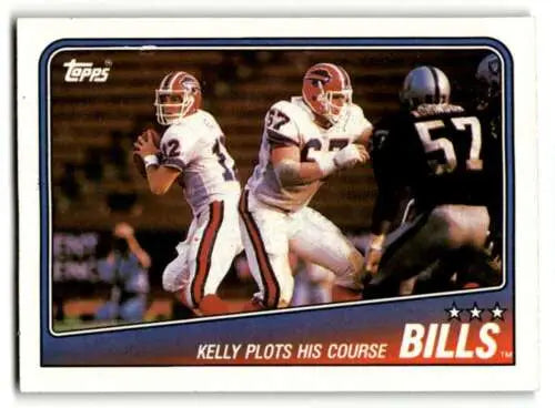 Buffalo Bills football card 1988 Topps #220 Kelly Plots, original gloss collectible