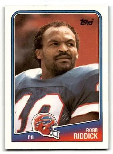 Robb Riddick Buffalo football card from 1988 Topps featuring original gloss finish