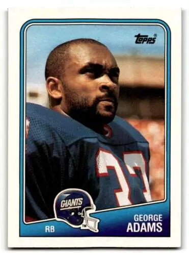 George Adams 1988 Topps #275 New York Giants Football Card with original gloss
