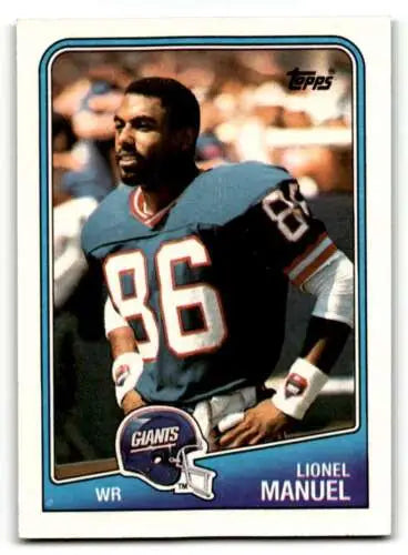 1988 Topps #276 Lionel Manuel New York Giants football card with original gloss