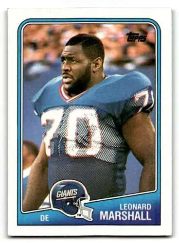 1988 Topps #281 Leonard Marshall New York Giants Football Card with original gloss