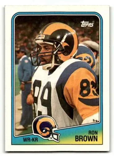 1988 Topps #290 Ron Brown Los Angeles Rams Football Card with original gloss appeal