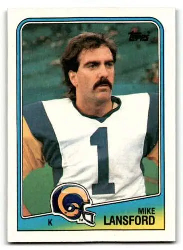 Mike Lansford Los Angeles Rams football card with original gloss 1988 Topps #292
