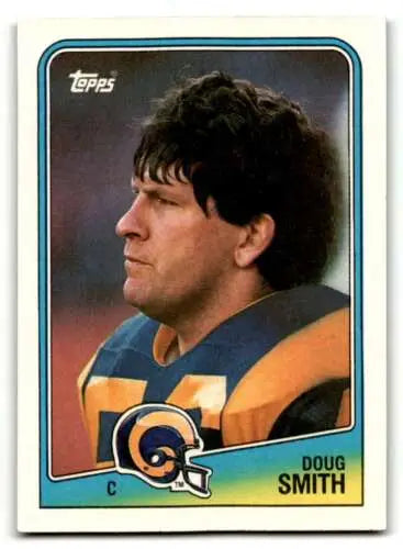 Doug Smith Los Angeles Rams football card with original gloss from 1988 Topps