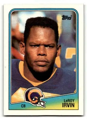 LeRoy Irvin Los Angeles Rams football card featuring original gloss condition