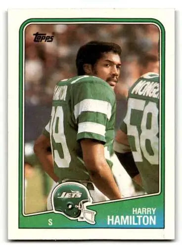 Harry Hamilton football card from 1988 Topps featuring New York Jets Football original gloss