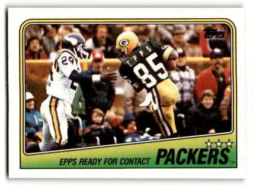 1988 Topps #314 Packers Team Leaders card featuring Phillip Epps with original gloss