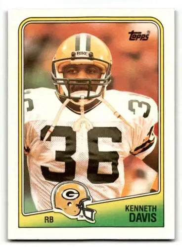 1988 Topps #316 Kenneth Davis Green Bay Packers Football Card with original gloss