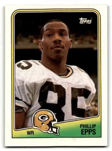 Phillip Epps Green Bay Packers football card with original gloss, 1988 Topps #317