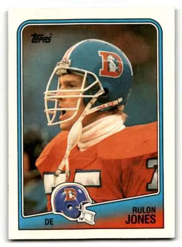 1988 Topps #32 Rulon Jones Denver Broncos Football Card with original gloss quality