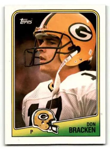 Don Bracken Green Bay Packers football card displaying original gloss in excellent condition