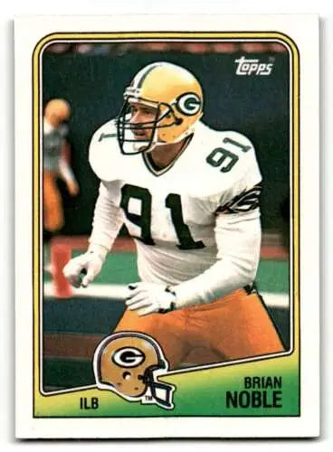 Brian Noble Green Bay Packers football card from 1988 Topps with original gloss
