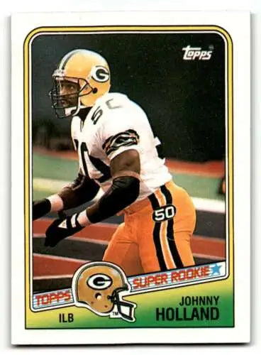 Johnny Holland Green Bay Packers football card with original gloss, 1988 Topps #322