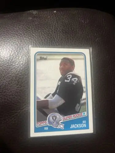 Bo Jackson rookie card from 1988 Topps sports trading card collection