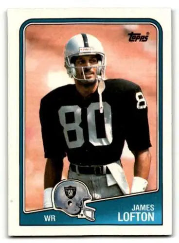 James Lofton football card with original gloss from 1988 Topps Los Angeles Raiders
