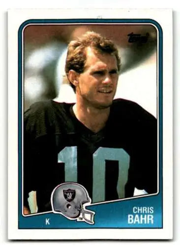 Original gloss 1988 Topps #331 Chris Bahr Los Angeles Raiders football card EX/NM