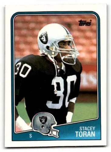 Stacey Toran Los Angeles Raiders football card with original gloss 1988 Topps #336