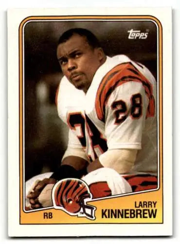 Larry Kinnebrew Cincinnati Bengals football card original gloss 1988 Topps #341