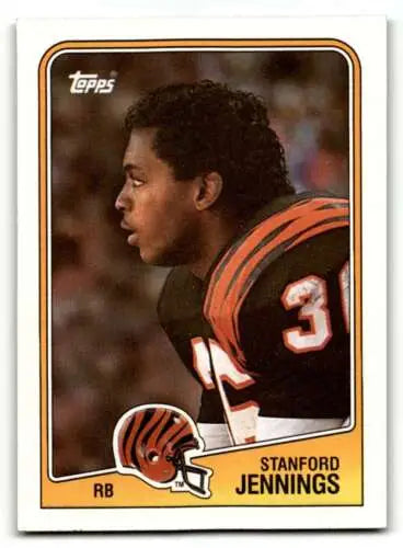 Original gloss Stanford Jennings Cincinnati Bengals Football Card 1988 Topps #342