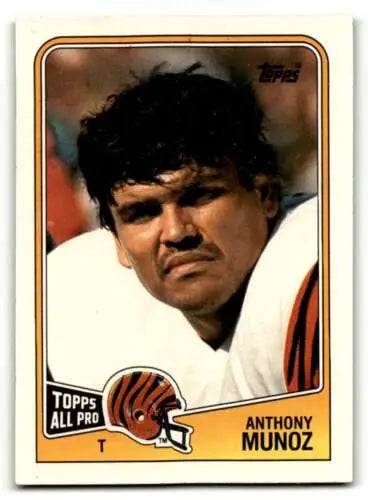 Original gloss 1988 Topps #345 Anthony Munoz Cincinnati Bengals football card EX/N