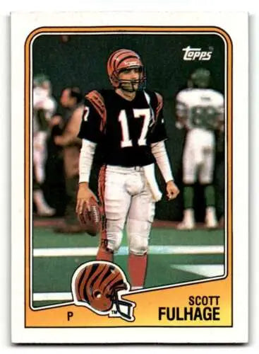 Scott Fulhage Cincinnati Bengals football card with original gloss, 1988 Topps #346
