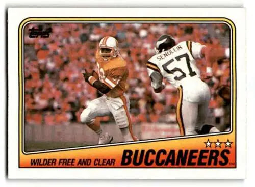 1988 Topps #350 Wilder Free And Clear football trading card original gloss Buccaneers TL Tampa