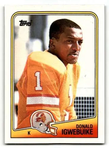 1988 Topps #357 Donald Igwebuike Tampa Bay Buccaneers original gloss football card