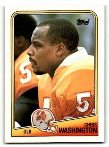 Chris Washington Tampa Bay original gloss football card 1988 Topps #359