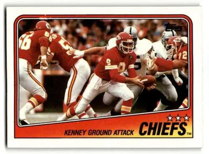 1988 Topps #361 Kenney Ground Attack TL Kansas City Chiefs Football trading card original gloss