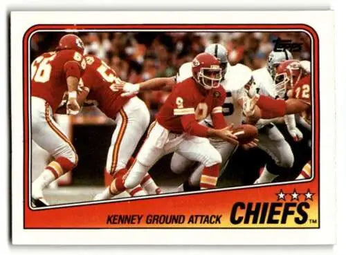 1988 Topps #361 Kenney Ground Attack TL Kansas City Chiefs Football trading card original gloss
