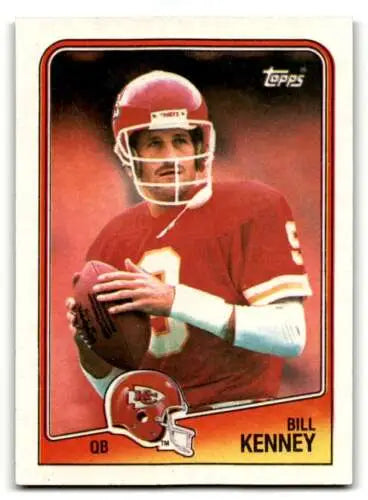 Bill Kenney Kansas City Chiefs football card with original gloss from 1988 Topps #362