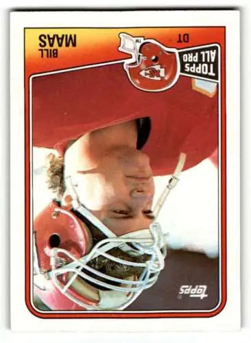 Bill Maas Kansas City Chiefs football card 1988 Topps original gloss EX/NM condition