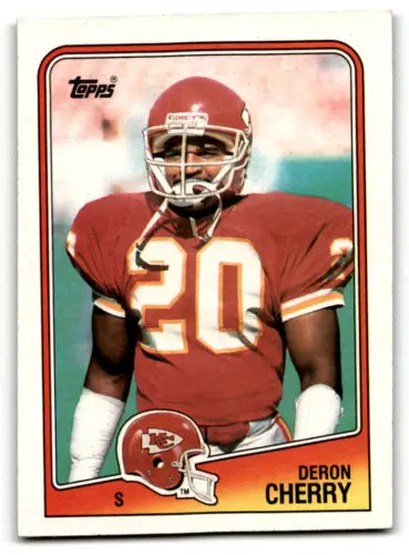 1988 Topps #371 Deron Cherry football card with original gloss, near mint condition