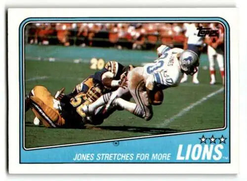 1988 Topps #372 Lions Team Leaders trading card featuring James Jones TL Detroit, original gloss