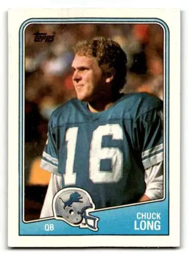 1988 Topps #373 Chuck Long Detroit Lions Football Card with original gloss finish