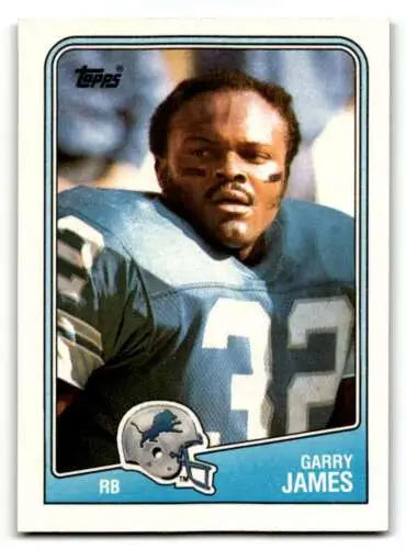 Garry James Detroit Lions football card with original gloss from 1988 Topps collection