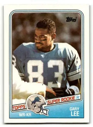 1988 Topps #377 Gary Lee Detroit Lions Football Card with original gloss detail