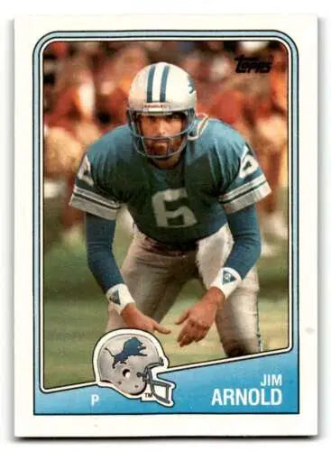 Jim Arnold Detroit Lions football card from 1988 Topps with original gloss details