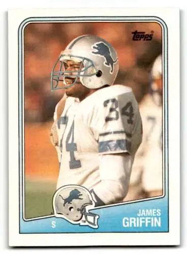 James Griffin Detroit Lions football card 1988 Topps #382 original gloss condition